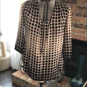 Gibson Latimer Black/Cream Blouse Medium